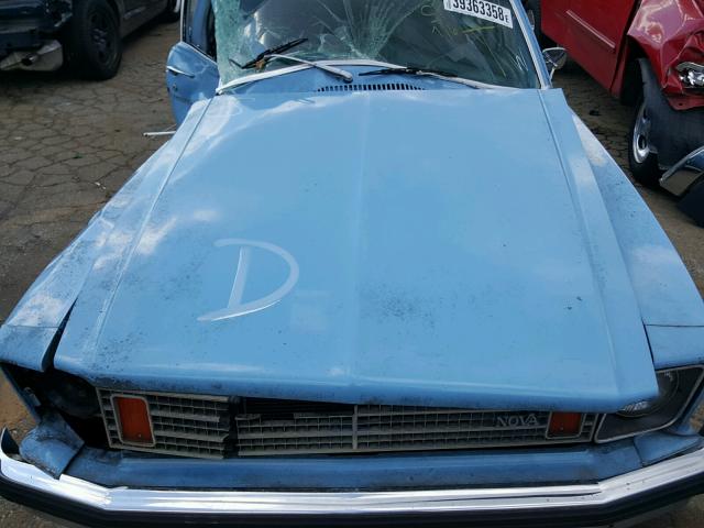 1X69D5W180580 - 1975 CHEVROLET NOVA BLUE photo 7