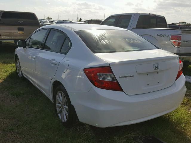 2HGFB2F85CH329596 - 2012 HONDA CIVIC WHITE photo 3