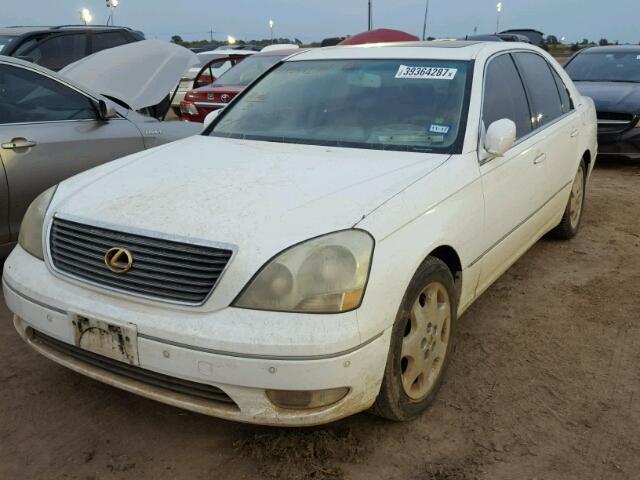 JTHBN30F430104929 - 2003 LEXUS LS WHITE photo 2