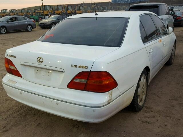 JTHBN30F430104929 - 2003 LEXUS LS WHITE photo 4