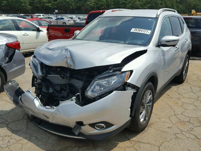 KNMAT2MT7GP731280 - 2016 NISSAN ROGUE SILVER photo 2