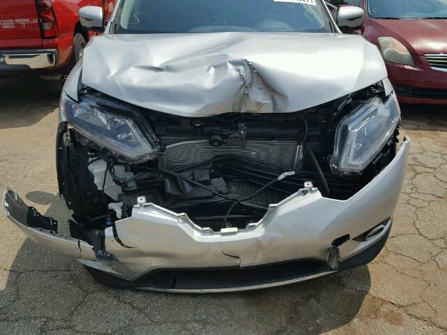 KNMAT2MT7GP731280 - 2016 NISSAN ROGUE SILVER photo 9