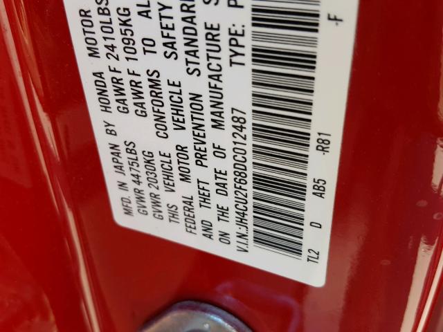 JH4CU2F68DC012487 - 2013 ACURA TSX TECH RED photo 10