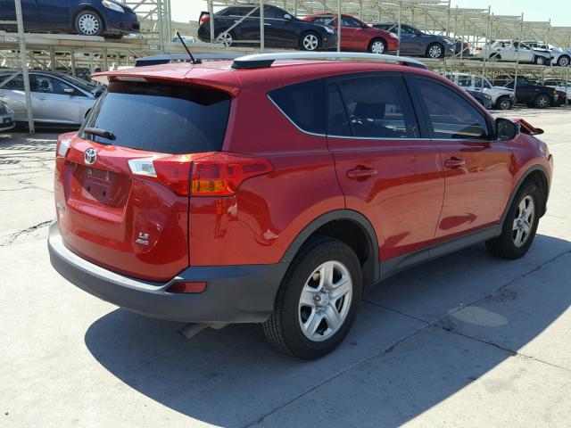 2T3BFREVXFW359067 - 2015 TOYOTA RAV4 LE RED photo 4