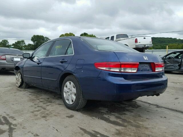 3HGCM56334G709069 - 2004 HONDA ACCORD LX BLUE photo 3