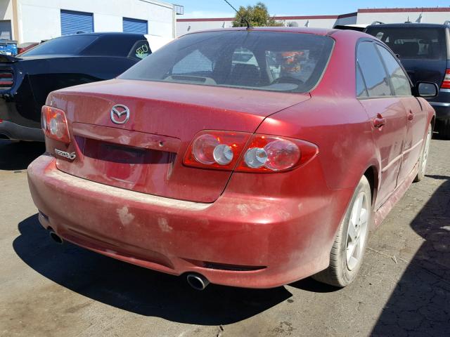 1YVFP80C345N35082 - 2004 MAZDA 6 I RED photo 4