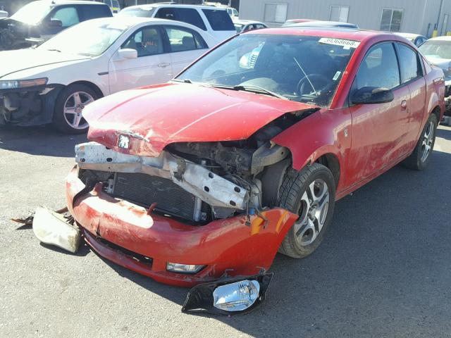 1G8AV12F05Z120374 - 2005 SATURN ION LEVEL RED photo 2