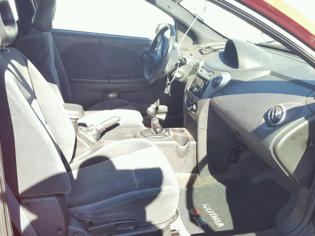 1G8AV12F05Z120374 - 2005 SATURN ION LEVEL RED photo 5