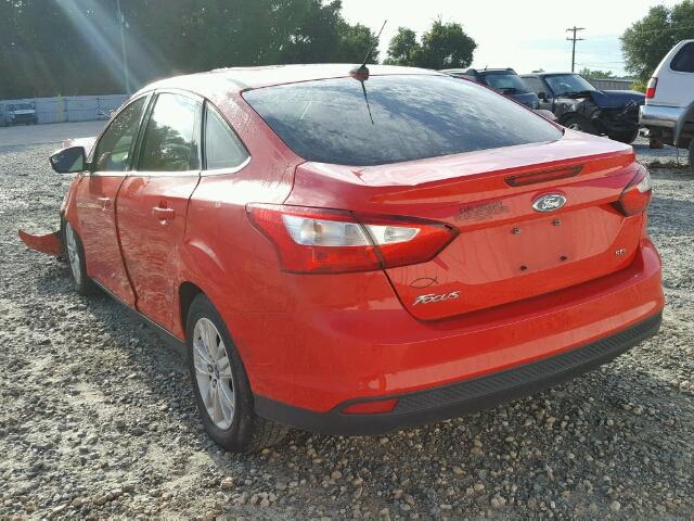 1FAHP3H25CL316251 - 2012 FORD FOCUS SEL RED photo 3