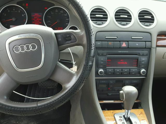 WAUAF48H07K031281 - 2007 AUDI A4 2.0T CA GRAY photo 9