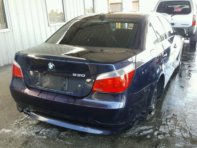 WBANF73526CG65056 - 2006 BMW 530 XI BLUE photo 4