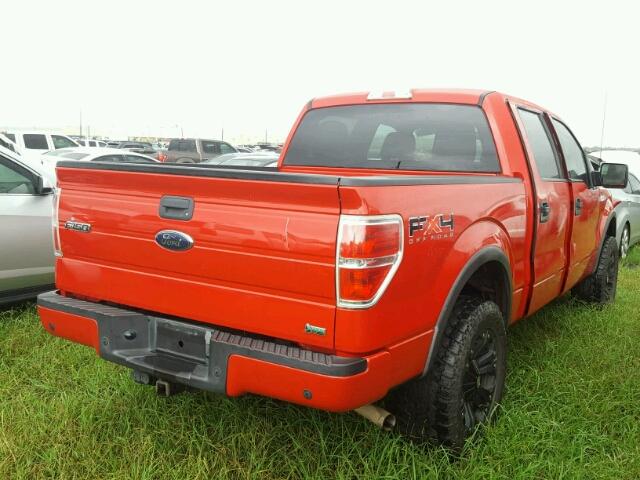 1FTFW1EV2AFB10050 - 2010 FORD F150 RED photo 4