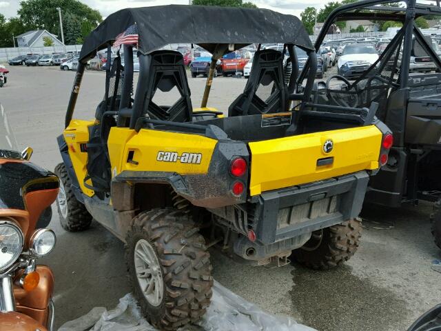 3JBKKCN11CJ000441 - 2012 CAN-AM COMMANDER YELLOW photo 3