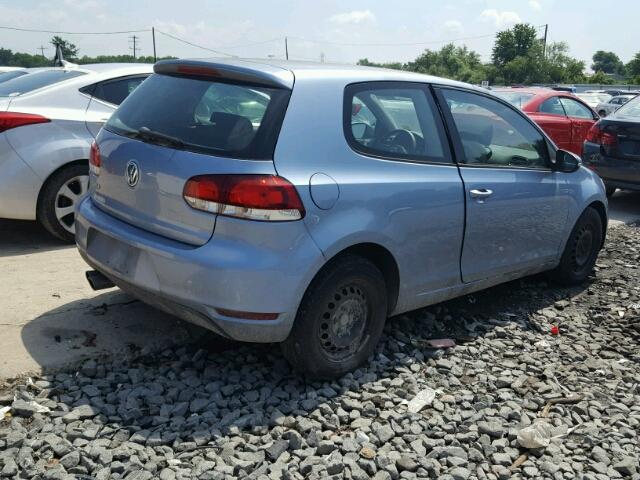 WVWBB7AJ3AW382266 - 2010 VOLKSWAGEN GOLF BLUE photo 4