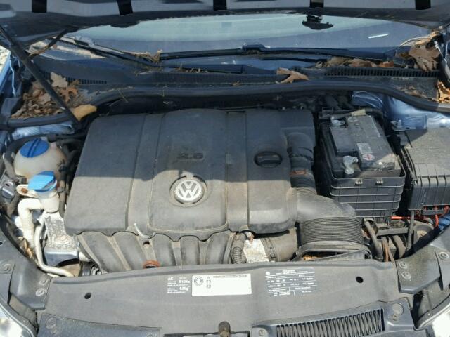 WVWBB7AJ3AW382266 - 2010 VOLKSWAGEN GOLF BLUE photo 7