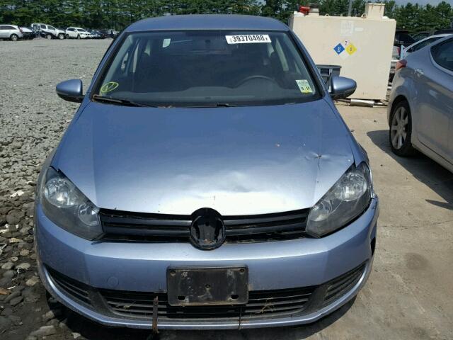 WVWBB7AJ3AW382266 - 2010 VOLKSWAGEN GOLF BLUE photo 9
