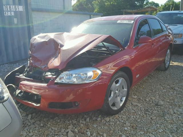 2G1WD58C589127461 - 2008 CHEVROLET IMPALA SUP RED photo 2
