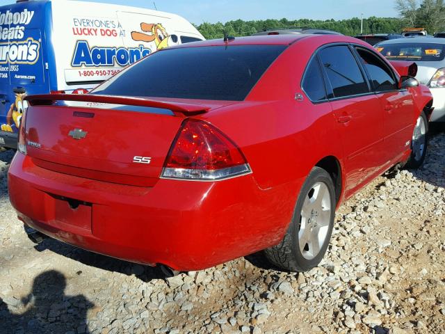 2G1WD58C589127461 - 2008 CHEVROLET IMPALA SUP RED photo 4