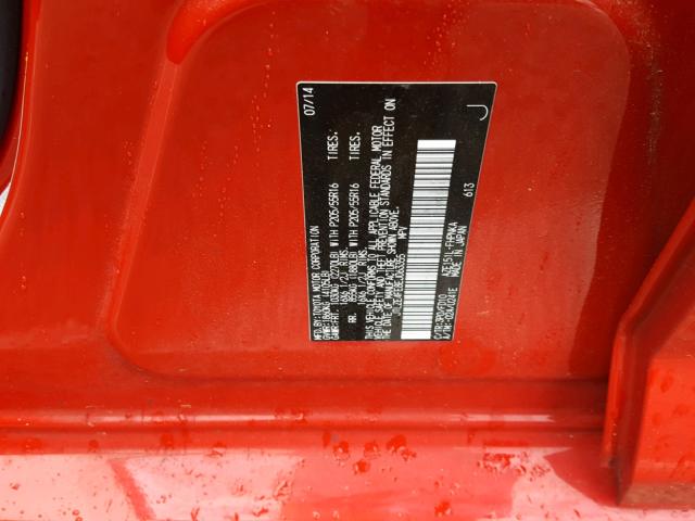 JTLZE4FE8EJ063355 - 2014 TOYOTA SCION XB Qırmızı foto 10