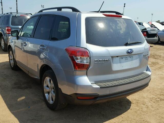 JF2SJADC4FH596595 - 2015 SUBARU FORESTER 2 SILVER photo 3