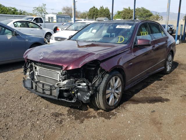 WDDHF2EB3BA484188 - 2011 MERCEDES-BENZ E 350 BLUE BURGUNDY photo 2