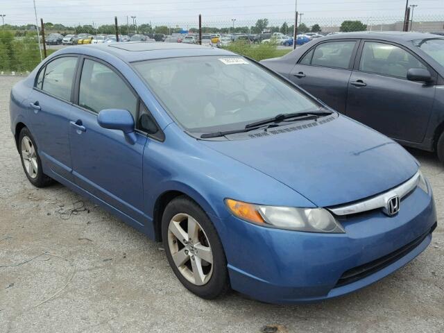 1HGFA16828L013953 - 2008 HONDA CIVIC EX BLUE photo 1