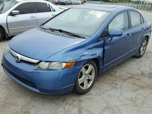1HGFA16828L013953 - 2008 HONDA CIVIC EX BLUE photo 2