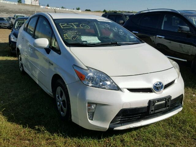 JTDKN3DU6C1488121 - 2012 TOYOTA PRIUS WHITE photo 1