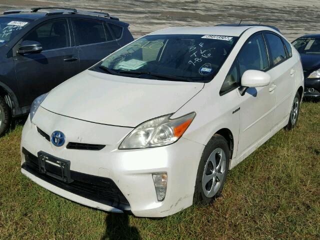 JTDKN3DU6C1488121 - 2012 TOYOTA PRIUS WHITE photo 2