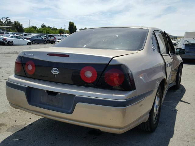 2G1WF52E559364595 - 2005 CHEVROLET IMPALA GOLD photo 4