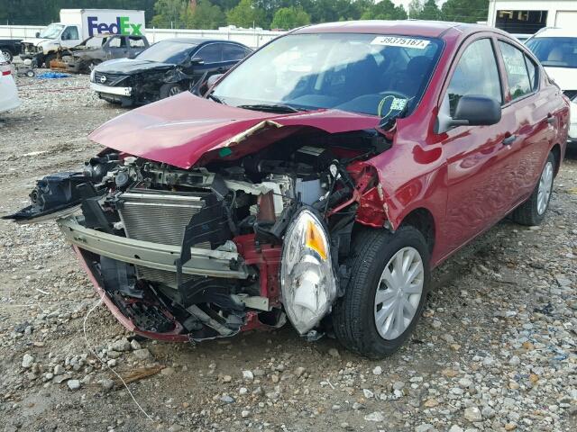 3N1CN7AP9EL864433 - 2014 NISSAN VERSA S RED photo 2