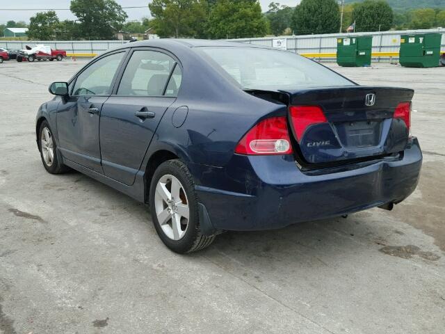 1HGFA168X7L074952 - 2007 HONDA CIVIC BLUE photo 3