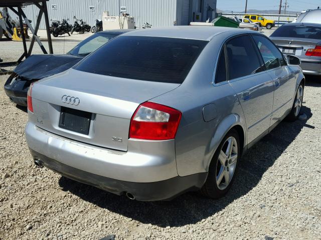 WAUJT68E03A245228 - 2003 AUDI A4 3.0 SILVER photo 4