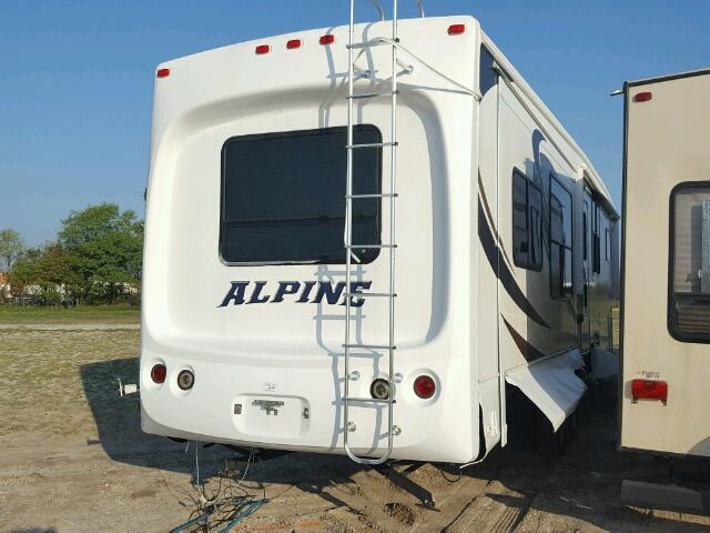 4YDF35029BE780616 - 2011 KEYSTONE ALPINE WHITE photo 4