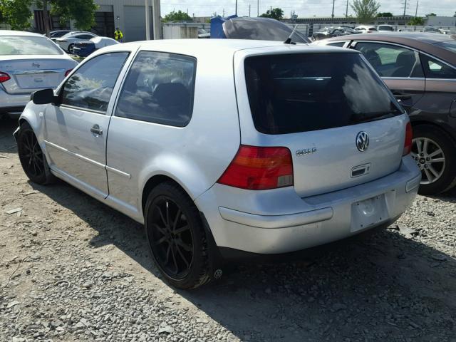 WVWBS21J11W158299 - 2001 VOLKSWAGEN GOLF GL SILVER photo 3