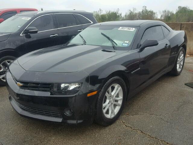 2G1FB1E34E9127630 - 2014 CHEVROLET CAMARO BLACK photo 2