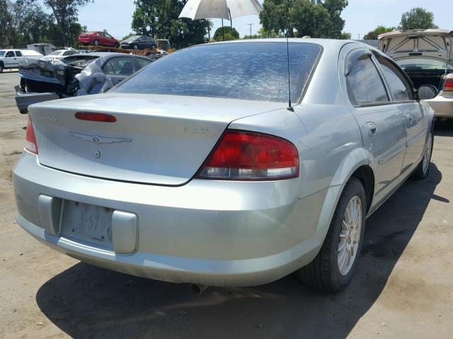 1C3EL56T34N164478 - 2004 CHRYSLER SEBRING LX SILVER photo 4