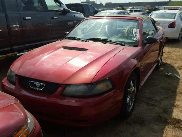 1FAFP44481F191200 - 2001 FORD MUSTANG RED photo 2