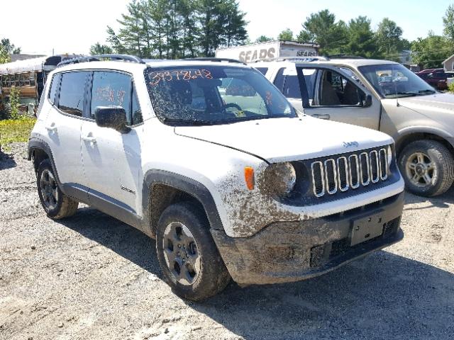 ZACCJBAB4HPG07448 - 2017 JEEP RENEGADE S WHITE photo 1