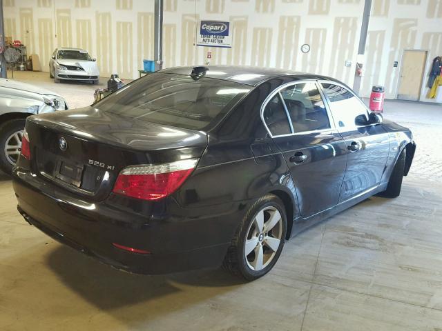 WBANV13528CZ57158 - 2008 BMW 528 XI BLACK photo 4