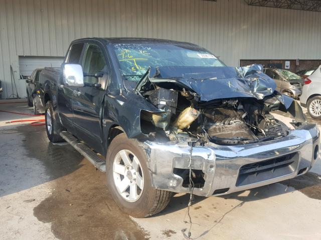 1N6AA07A54N581842 - 2004 NISSAN TITAN XE GREEN photo 1