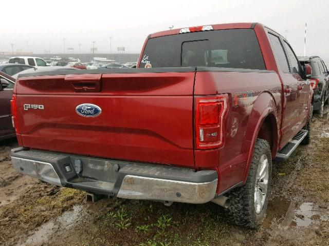 1FTEW1EG4FKD04851 - 2015 FORD F150 SUPER BURGUNDY photo 4