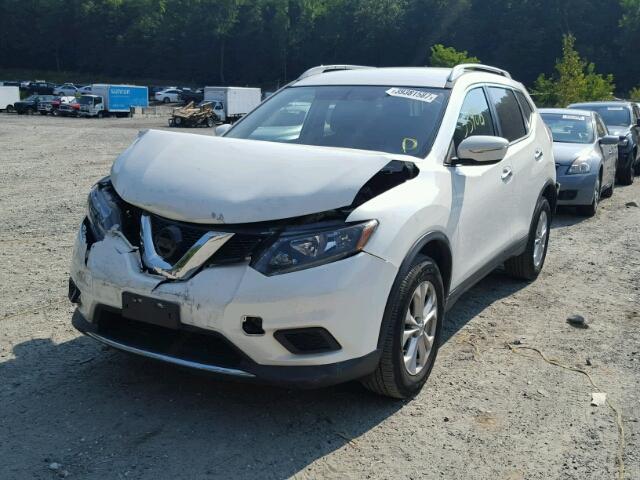 5N1AT2MV5EC758544 - 2014 NISSAN ROGUE S WHITE photo 2