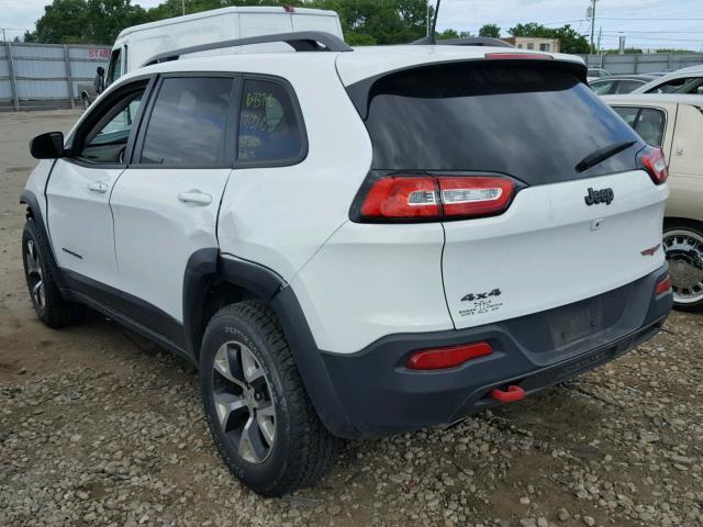 1C4PJMBB0GW220182 - 2016 JEEP CHEROKEE T WHITE photo 3