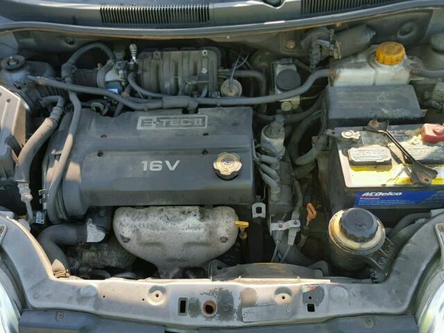 KL1TD66647B754962 - 2007 CHEVROLET AVEO BASE Gri fotoğraf 7