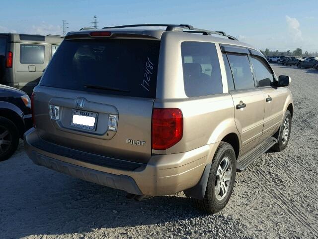 5FNYF18505B013220 - 2005 HONDA PILOT GOLD photo 4