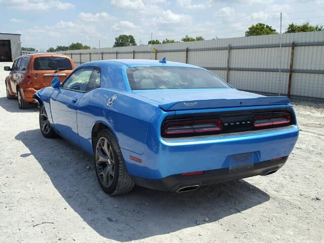 2C3CDZBG6FH823251 - 2015 DODGE CHALLENGER BLUE photo 3