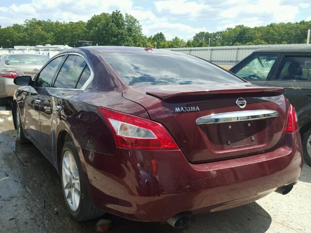 1N4AA5AP4AC862802 - 2010 NISSAN MAXIMA S MAROON photo 3