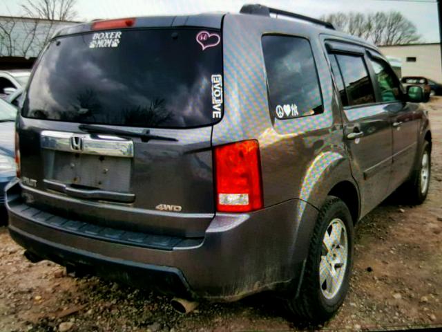 5FNYF4H46BB071451 - 2011 HONDA PILOT EX GRAY photo 4