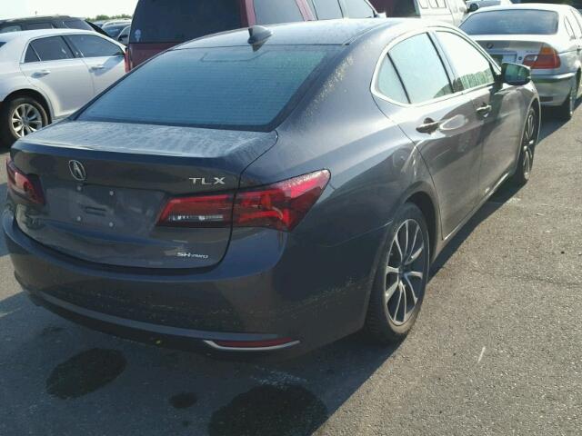 19UUB3F56FA007362 - 2015 ACURA TLX GRAY photo 4